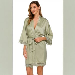 Dusty Sage Lila Lace Bridesmaid Bridal Robe Size XL